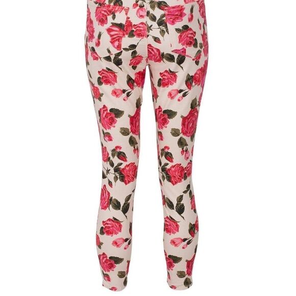 L'AGENCE High Rise Floral PrintNWT Size 26 Stretch Denim Ankle Cropped Skinny - Picture 4 of 5